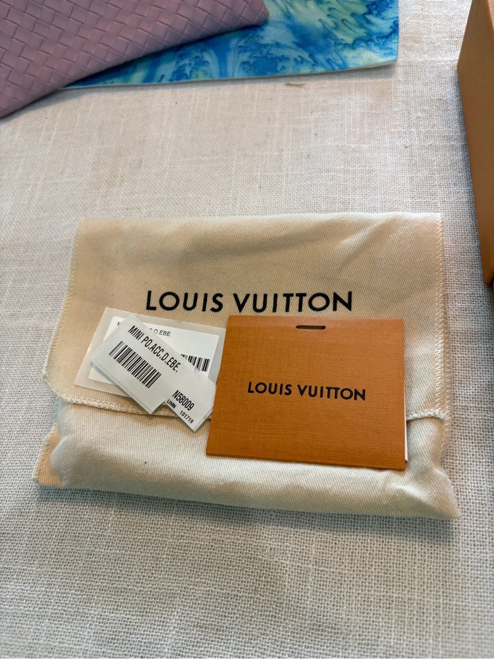 Louis Vuitton Brown Damier Ebene Mini Pochette with Gold Chain